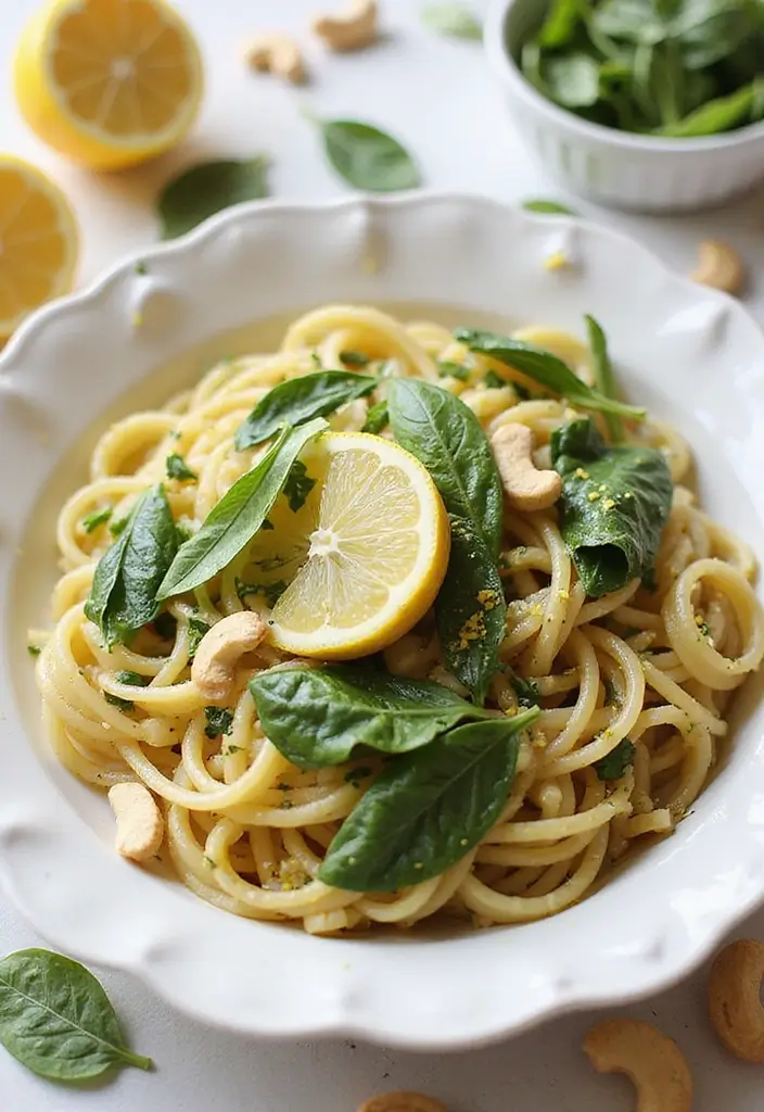 27 Non-Tomato Pasta Sauce Recipes for Creamy Variety 41 27 Non-Tomato Pasta Sauce Recipes for Creamy Variety - 7. Lemon Spinach Cashew Sauce
