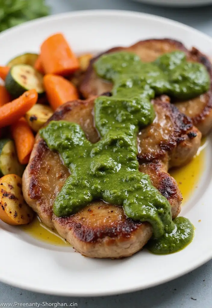 27 Pork Chop Recipes with Sauce for Juicy Results 25 27 Pork Chop Recipes with Sauce for Juicy Results - 5. Chimichurri Pork Chops