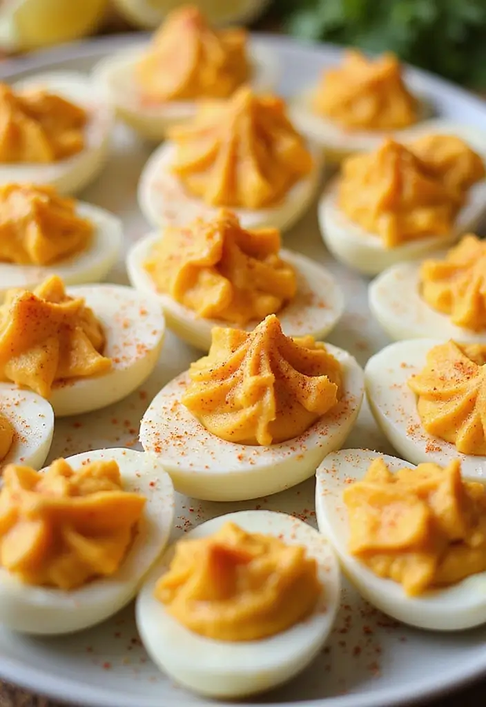 27 Recipes Using Canned Nacho Cheese Sauce for Quick Snacks 107 27 Recipes Using Canned Nacho Cheese Sauce for Quick Snacks - 17. Nacho Cheese Deviled Eggs