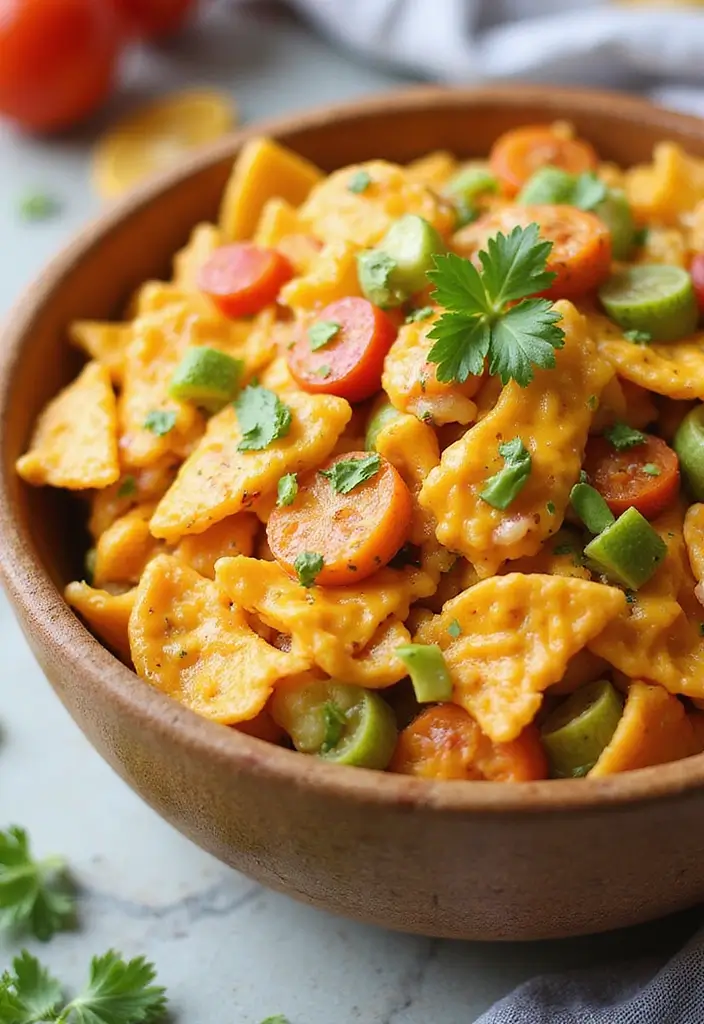 27 Recipes Using Canned Nacho Cheese Sauce for Quick Snacks 119 27 Recipes Using Canned Nacho Cheese Sauce for Quick Snacks - 19. Cheesy Nacho Cheese Pasta Salad