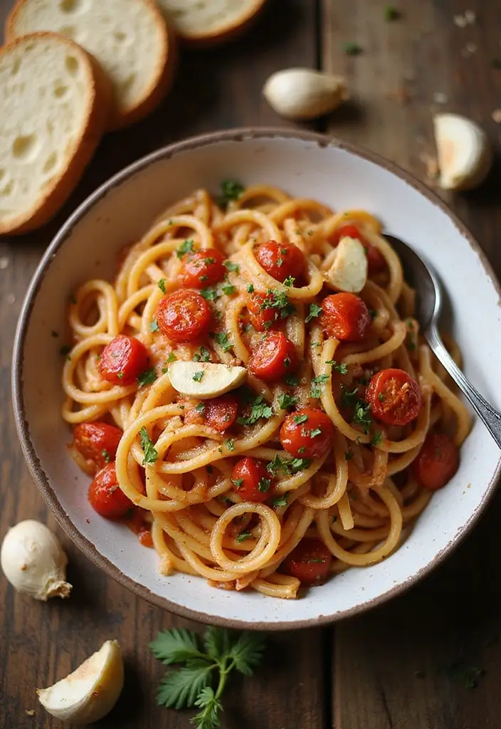 27 Red Sauce Pasta Recipes Vegetarian and Delicious 74 27 Red Sauce Pasta Recipes Vegetarian and Delicious - 12. Roasted Garlic Tomato Pasta