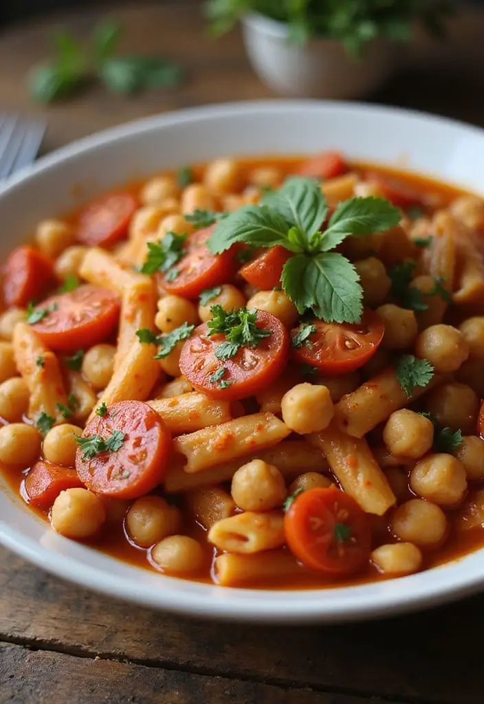 27 Red Sauce Pasta Recipes Vegetarian and Delicious 133 27 Red Sauce Pasta Recipes Vegetarian and Delicious - 21. Tomato and Chickpea Pasta