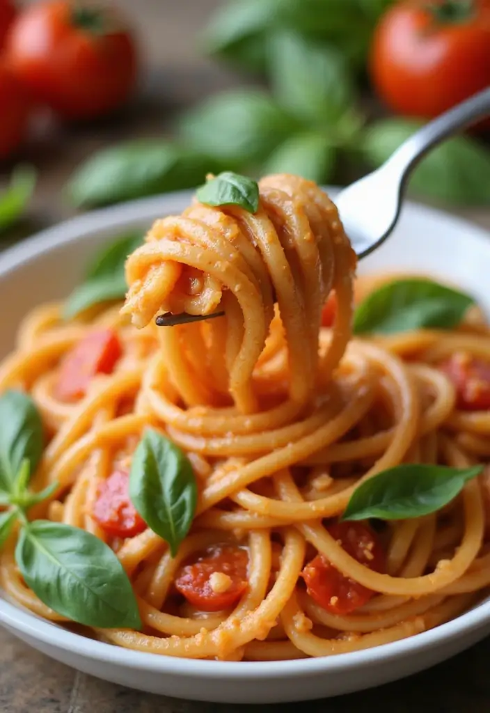 27 Red Sauce Pasta Recipes Vegetarian and Delicious 13 27 Red Sauce Pasta Recipes Vegetarian and Delicious - 3. Creamy Tomato Basil Pasta