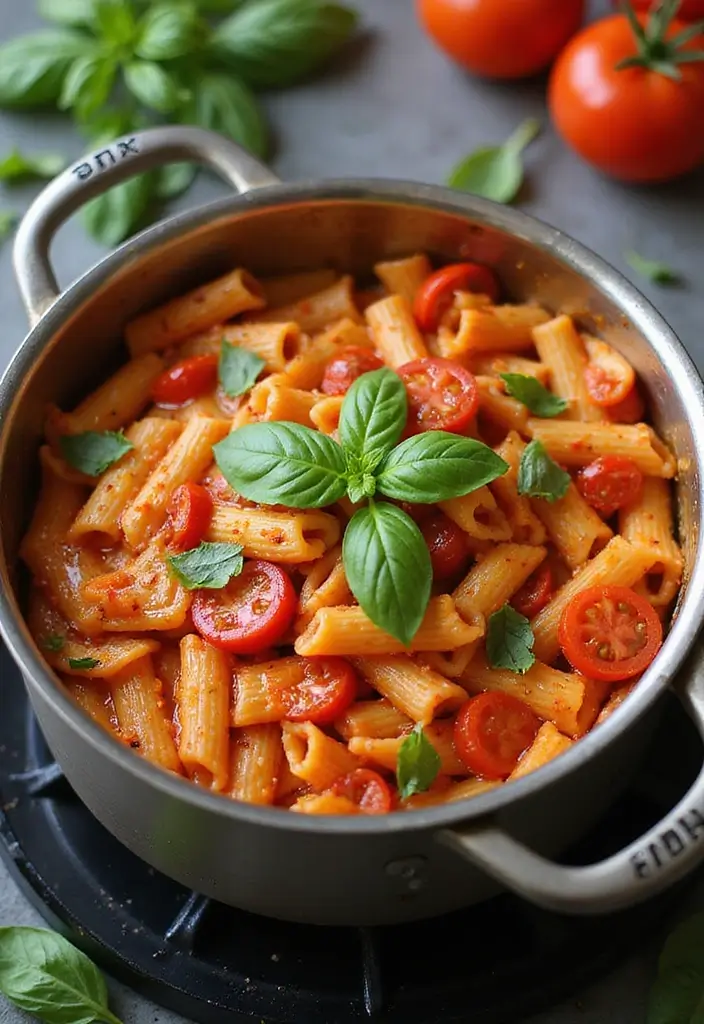 27 Red Sauce Pasta Recipes Vegetarian and Delicious 32 27 Red Sauce Pasta Recipes Vegetarian and Delicious - 6. One-Pot Tomato Basil Pasta