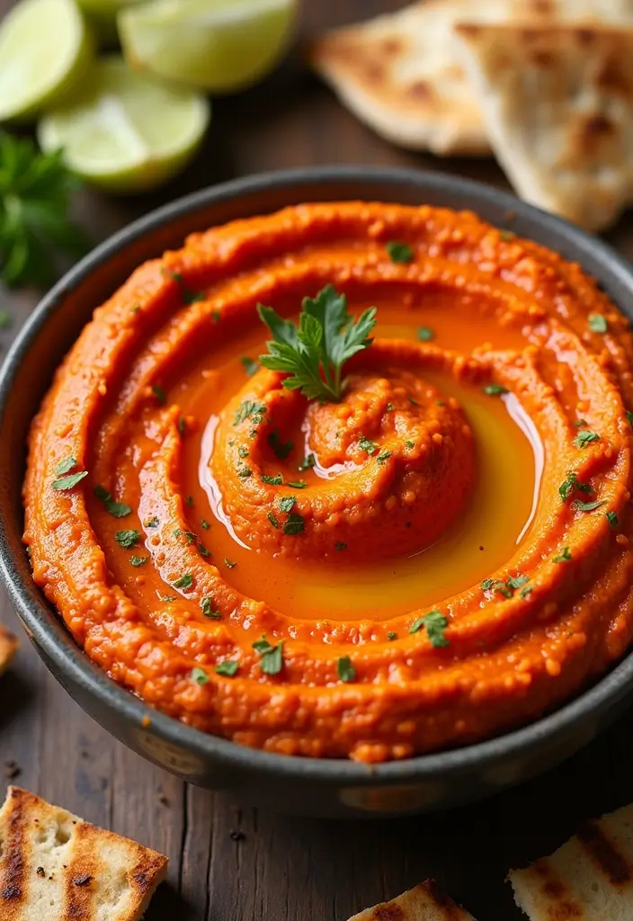29 Chicken Dipping Sauce Recipes That Beat Store-Bought 32 29 Chicken Dipping Sauce Recipes That Beat Store-Bought - 6. Roasted Red Pepper Hummus