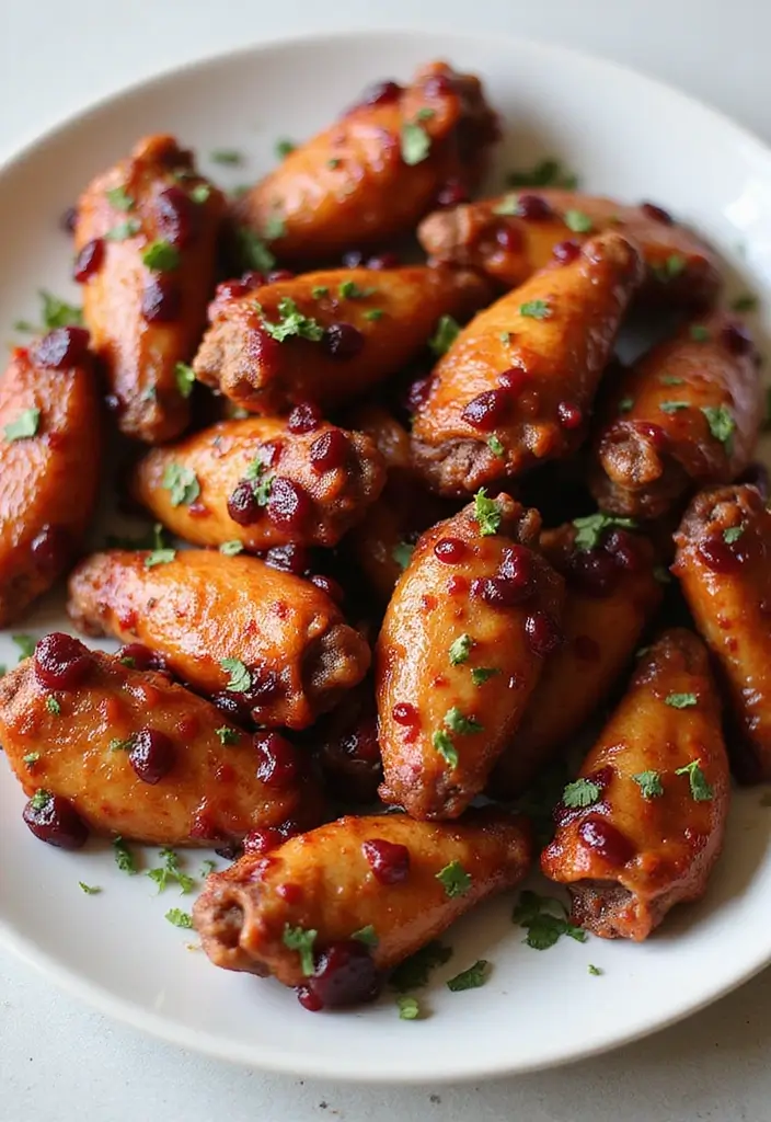 29 Chicken and Cranberry Sauce Recipes for Sweet & Savory Fans 111 29 Chicken and Cranberry Sauce Recipes for Sweet & Savory Fans - 17. Spicy Cranberry Chicken Wings