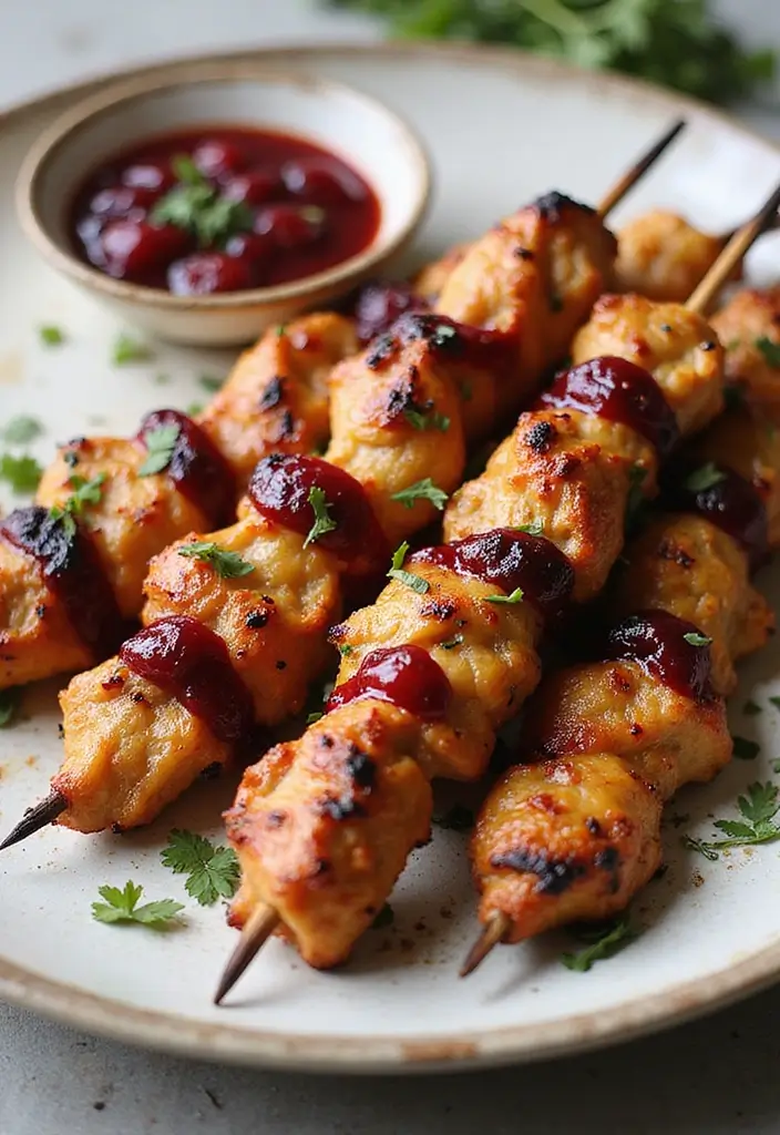 29 Chicken and Cranberry Sauce Recipes for Sweet & Savory Fans 193 29 Chicken and Cranberry Sauce Recipes for Sweet & Savory Fans - 29. Grilled Cranberry Chicken Skewers