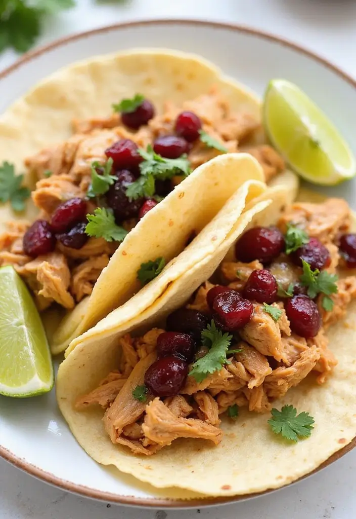 29 Chicken and Cranberry Sauce Recipes for Sweet & Savory Fans 18 29 Chicken and Cranberry Sauce Recipes for Sweet & Savory Fans - 4. Cranberry Salsa Chicken Tacos