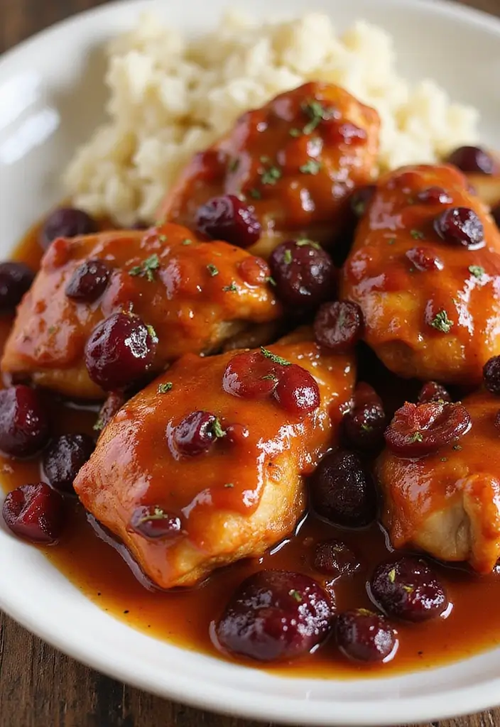29 Chicken and Cranberry Sauce Recipes for Sweet & Savory Fans 25 29 Chicken and Cranberry Sauce Recipes for Sweet & Savory Fans - 5. Cranberry BBQ Chicken Bake