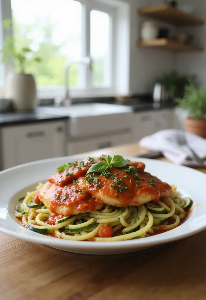 29 Chicken with Marinara Sauce Recipes You Can’t Go Wrong With 93 29 Chicken with Marinara Sauce Recipes You Can’t Go Wrong With - 15. Chicken Marinara Zucchini Noodles