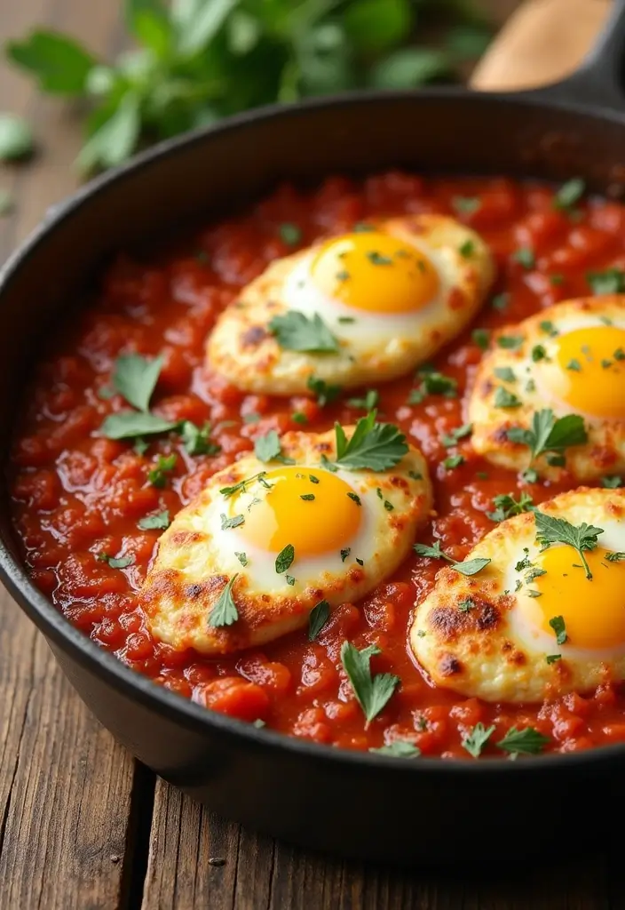 29 Chicken with Marinara Sauce Recipes You Can’t Go Wrong With 107 29 Chicken with Marinara Sauce Recipes You Can’t Go Wrong With - 17. Chicken Marinara Egg Bake