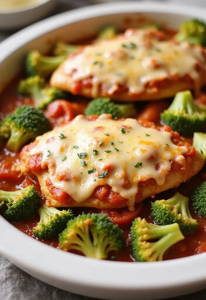 29 Chicken with Marinara Sauce Recipes You Can’t Go Wrong With 182 29 Chicken with Marinara Sauce Recipes You Can’t Go Wrong With - 28. Chicken Marinara and Broccoli Bake