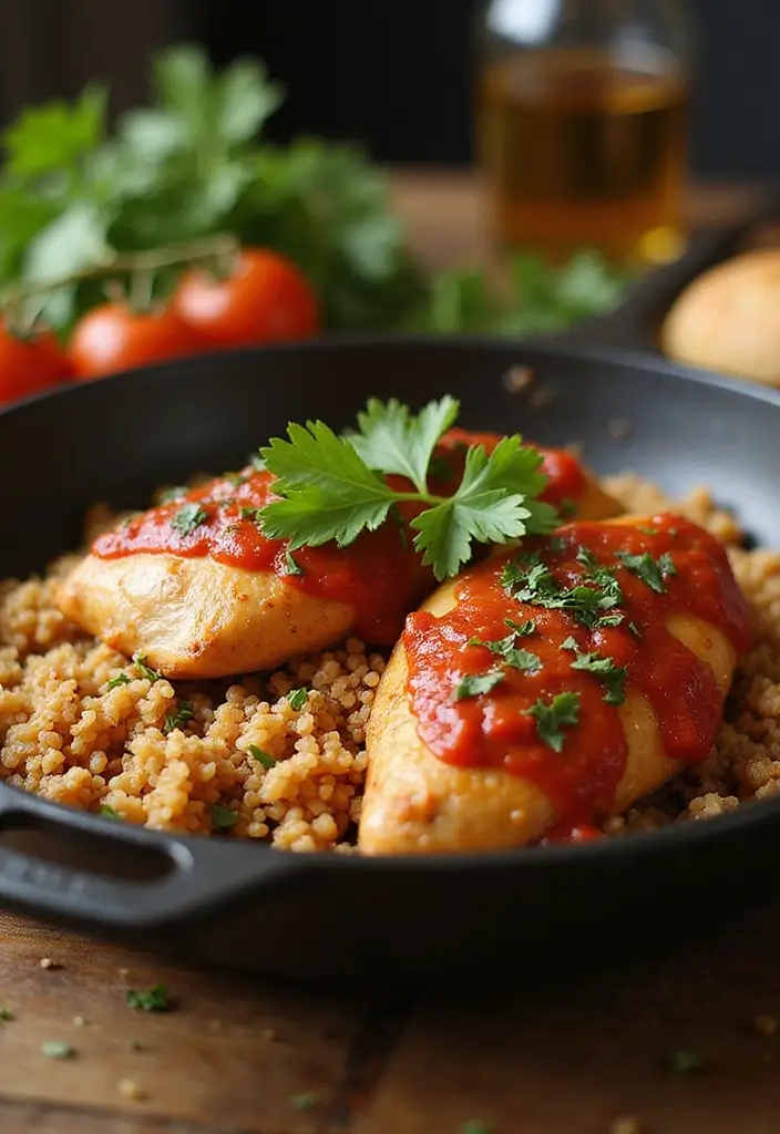 29 Chicken with Marinara Sauce Recipes You Can’t Go Wrong With 30 29 Chicken with Marinara Sauce Recipes You Can’t Go Wrong With - 6. One-Pan Chicken Marinara Quinoa