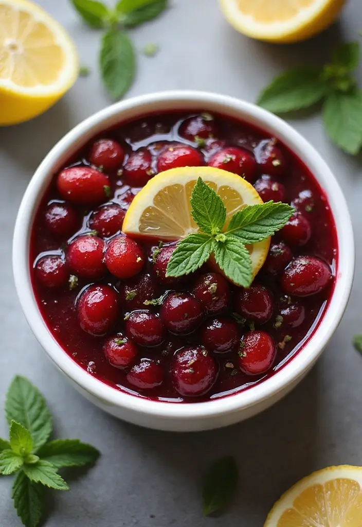 29 Whole Berry Cranberry Sauce Recipes for Every Occasion 133 29 Whole Berry Cranberry Sauce Recipes for Every Occasion - 21. Cranberry Sauce with Lemon Zest and Mint