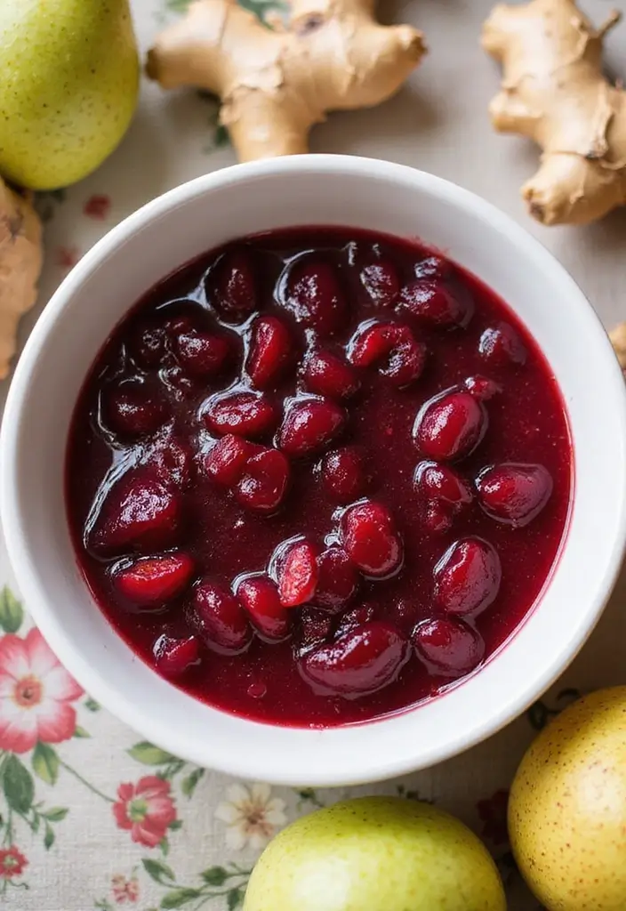 29 Whole Berry Cranberry Sauce Recipes for Every Occasion 55 29 Whole Berry Cranberry Sauce Recipes for Every Occasion - 9. Pear and Ginger Cranberry Sauce