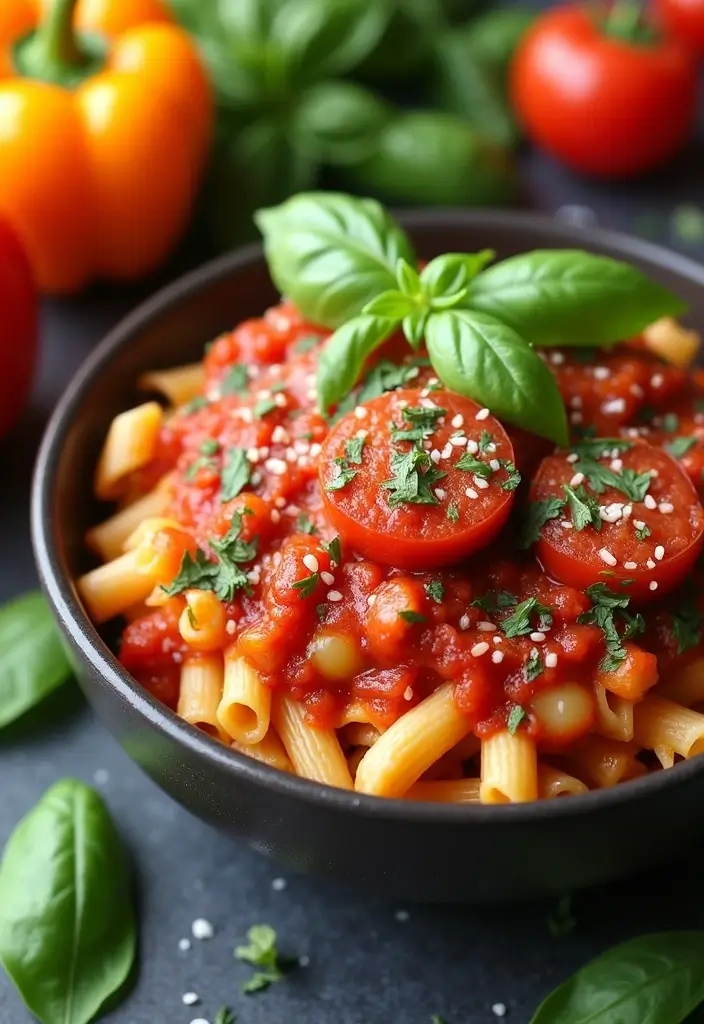 30+ Fresh Tomato Basil Pasta Sauce Recipes for Italian Nights 114 30+ Fresh Tomato Basil Pasta Sauce Recipes for Italian Nights - 18. Tomato Basil Stuffed Pepper Sauce