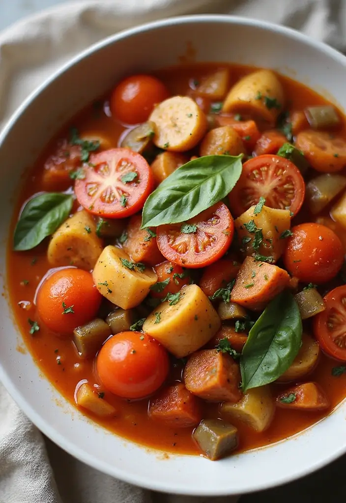 30+ Fresh Tomato Basil Pasta Sauce Recipes for Italian Nights 128 30+ Fresh Tomato Basil Pasta Sauce Recipes for Italian Nights - 20. Tomato Basil Winter Vegetable Sauce