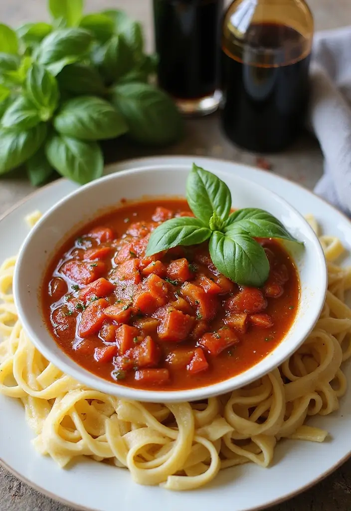 30+ Fresh Tomato Basil Pasta Sauce Recipes for Italian Nights 48 30+ Fresh Tomato Basil Pasta Sauce Recipes for Italian Nights - 8. Balsamic Tomato Basil Sauce