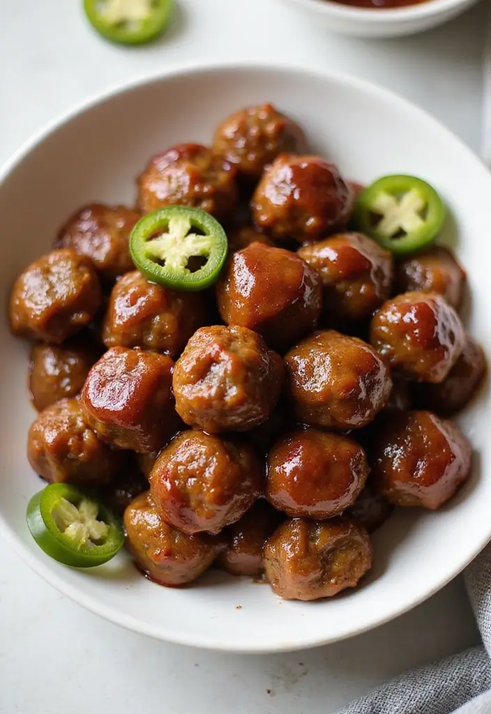 30 Meatball Sauce Recipes with Grape Jelly for Potlucks 8 30 Meatball Sauce Recipes with Grape Jelly for Potlucks - 2. Sweet and Spicy Grape Jelly Meatballs