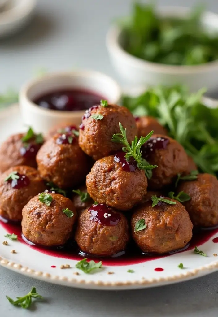 30 Meatball Sauce Recipes with Grape Jelly for Potlucks 166 30 Meatball Sauce Recipes with Grape Jelly for Potlucks - 26. Grape Jelly and Rosemary Meatballs