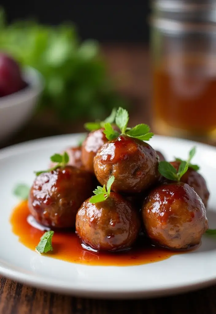 30 Meatball Sauce Recipes with Grape Jelly for Potlucks 57 30 Meatball Sauce Recipes with Grape Jelly for Potlucks - 9. Maple Bourbon Grape Jelly Meatballs