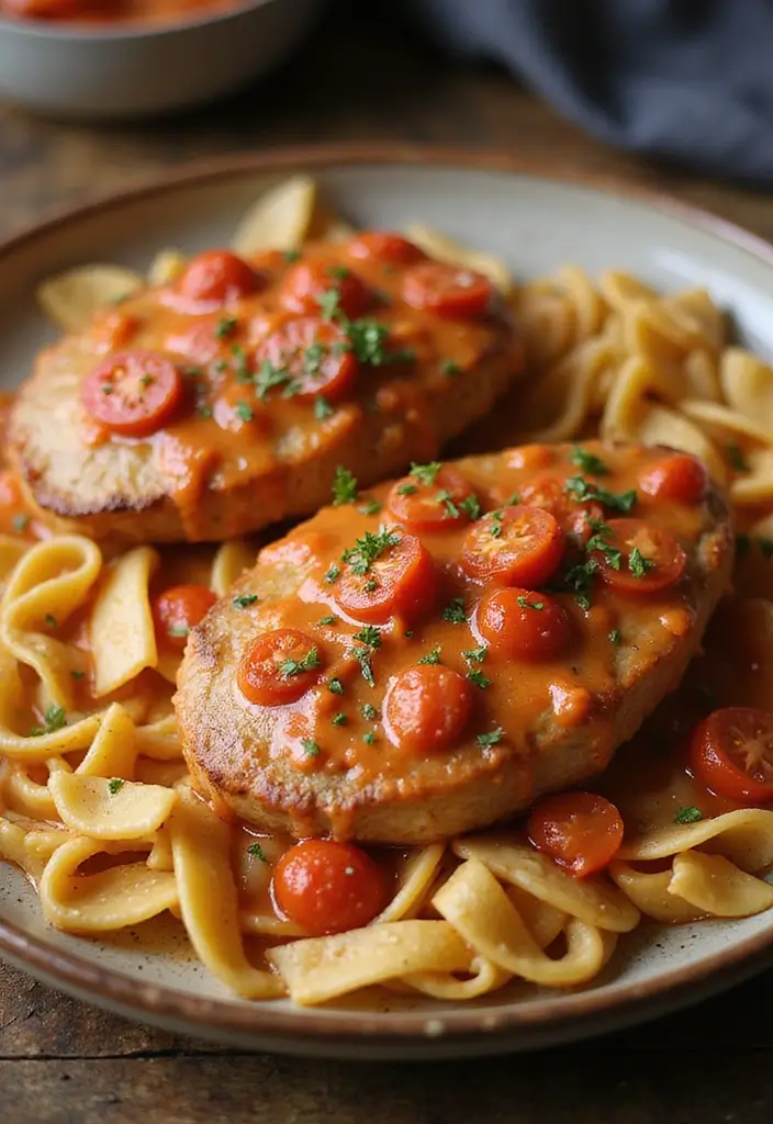 30 Pork Chops in Tomato Sauce Recipes for Family Dinners 109 30 Pork Chops in Tomato Sauce Recipes for Family Dinners - 17. Creamy Tomato Pork Chops
