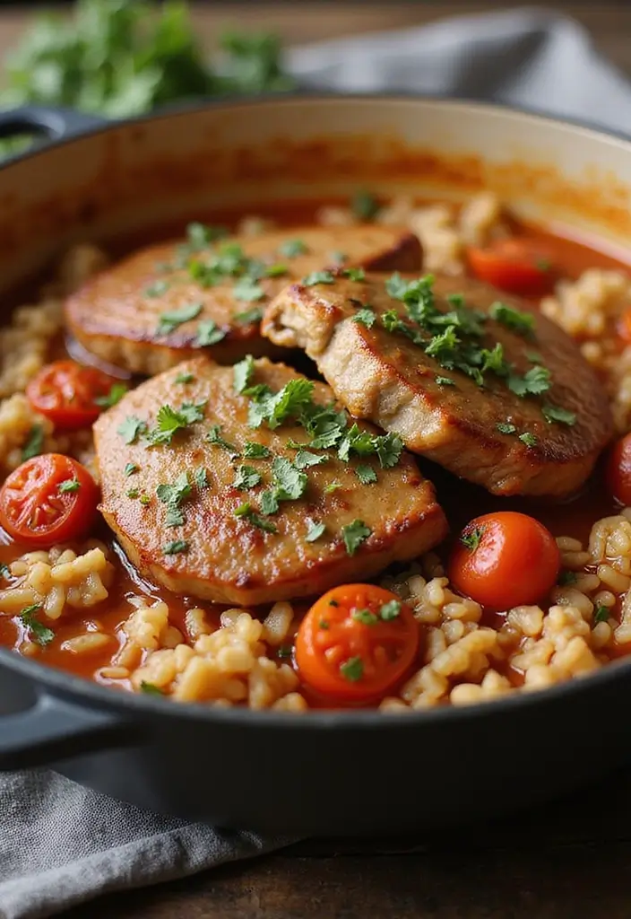 30 Pork Chops in Tomato Sauce Recipes for Family Dinners 130 30 Pork Chops in Tomato Sauce Recipes for Family Dinners - 20. One-Pot Pork Chops with Tomato and Rice