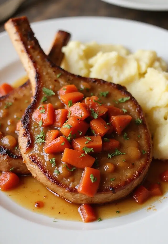 30 Pork Chops in Tomato Sauce Recipes for Family Dinners 137 30 Pork Chops in Tomato Sauce Recipes for Family Dinners - 21. Pork Chops with Tomato and Maple Glaze
