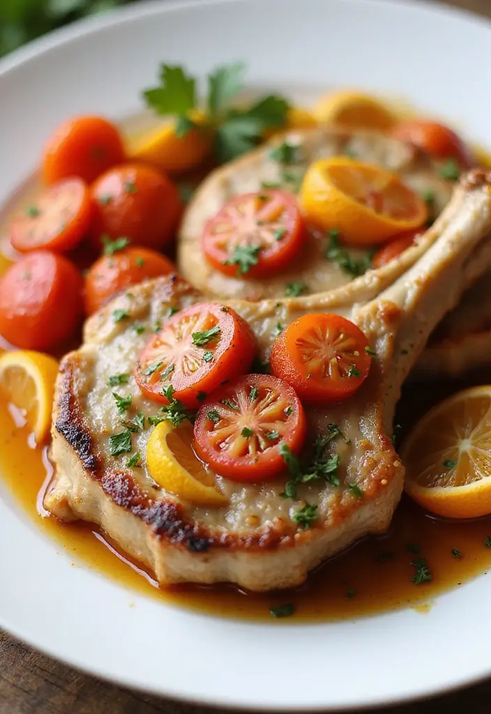 30 Pork Chops in Tomato Sauce Recipes for Family Dinners 165 30 Pork Chops in Tomato Sauce Recipes for Family Dinners - 25. Pork Chops with Tomato and Citrus
