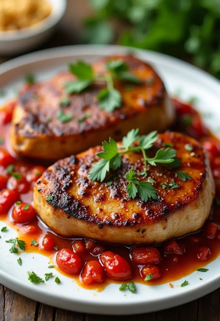 30 Pork Chops in Tomato Sauce Recipes for Family Dinners 57 30 Pork Chops in Tomato Sauce Recipes for Family Dinners - 9. Balsamic Glazed Pork Chops
