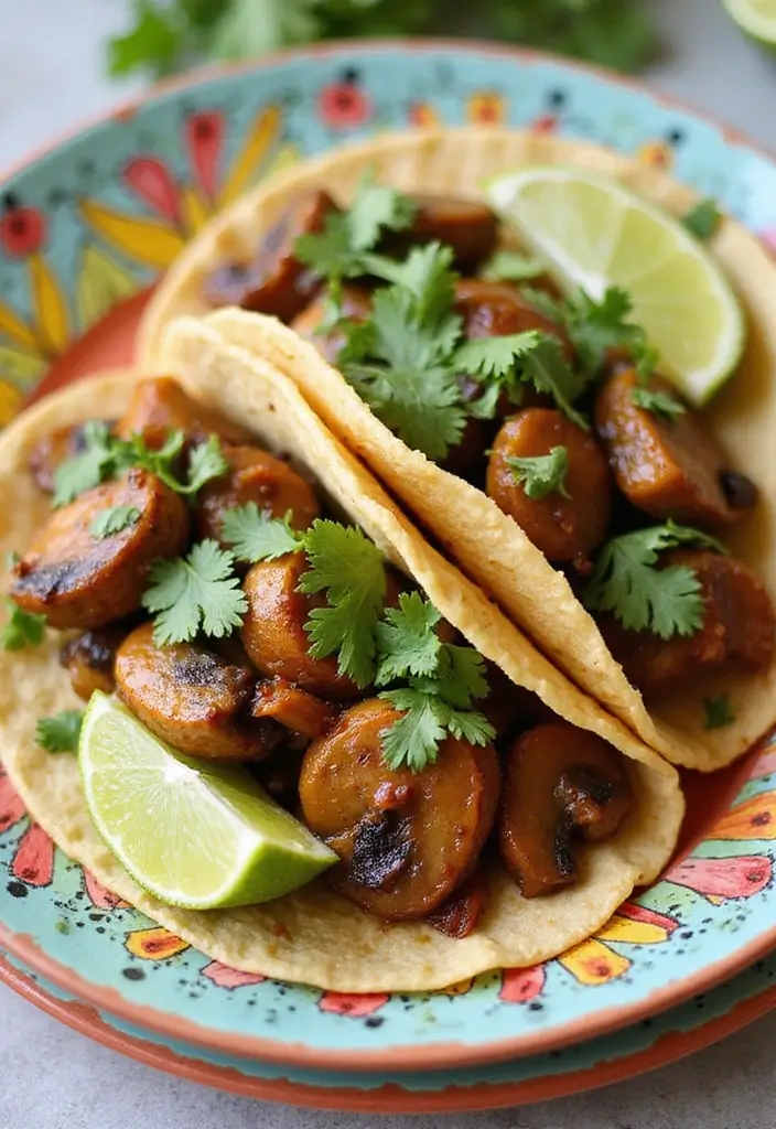 30+ Recipes with Chili Garlic Sauce for a Spicy Kick 60 30+ Recipes with Chili Garlic Sauce for a Spicy Kick - 10. Chili Garlic Mushroom Tacos