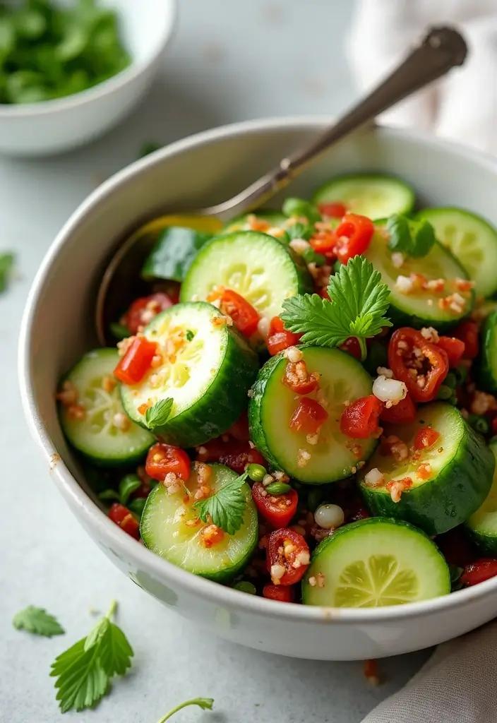 30+ Recipes with Chili Garlic Sauce for a Spicy Kick 74 30+ Recipes with Chili Garlic Sauce for a Spicy Kick - 12. Spicy Chili Garlic Cucumber Salad