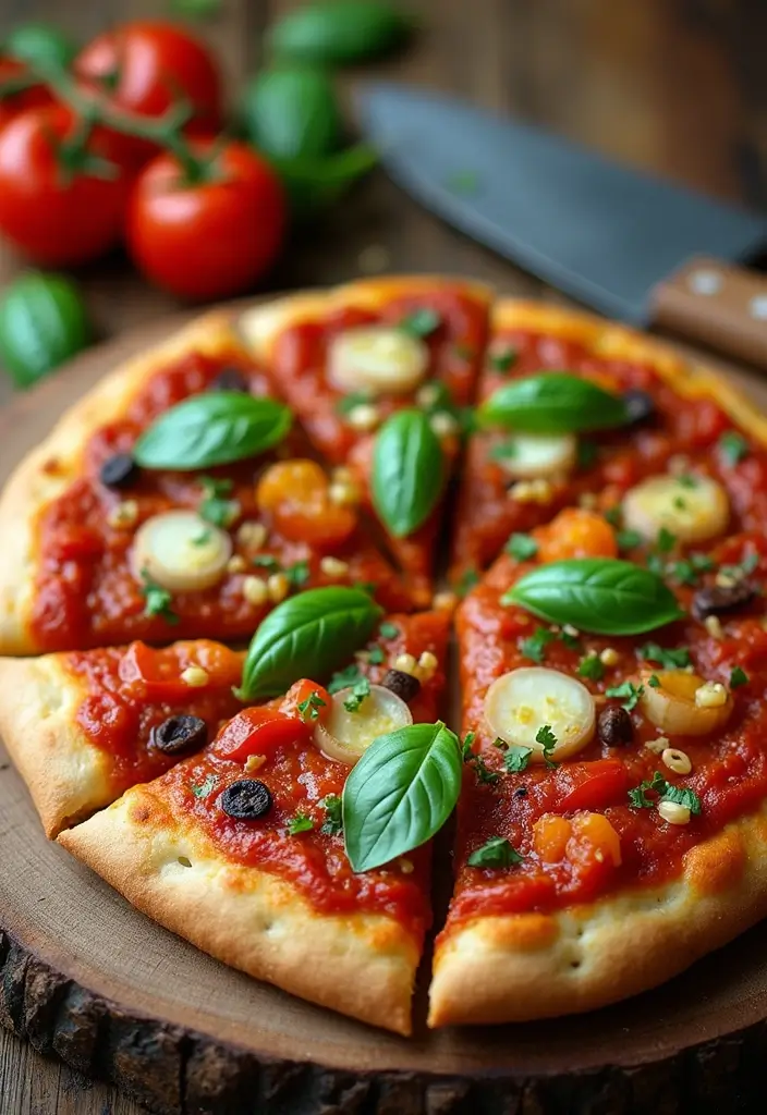 30+ Recipes with Chili Garlic Sauce for a Spicy Kick 91 30+ Recipes with Chili Garlic Sauce for a Spicy Kick - 15. Chili Garlic Vegan Pizza