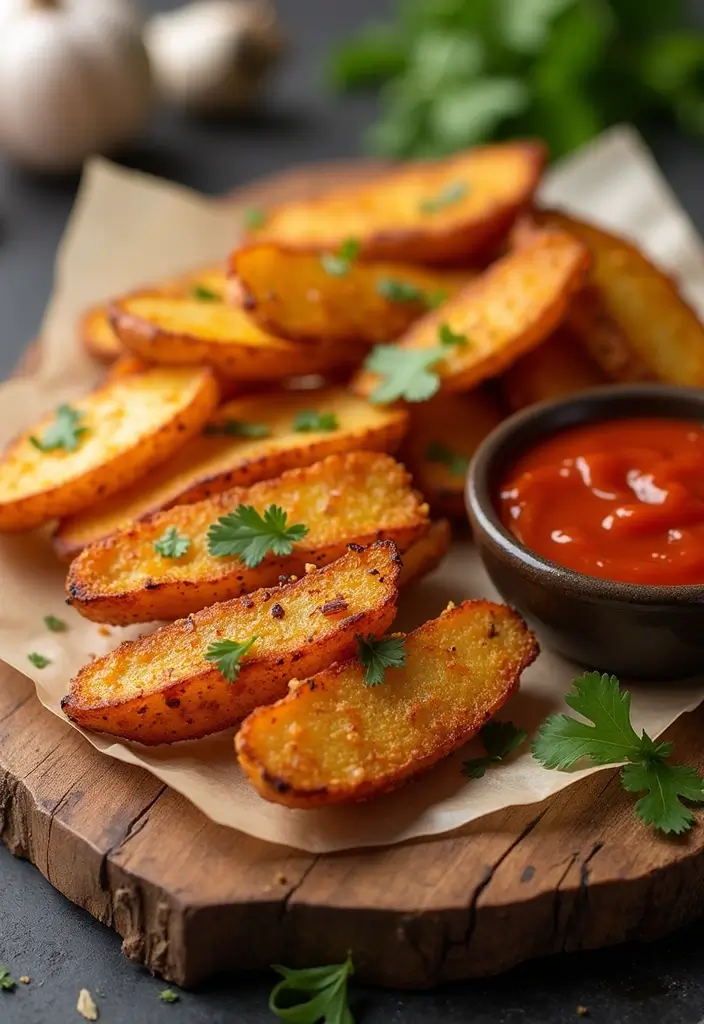 30+ Recipes with Chili Garlic Sauce for a Spicy Kick 112 30+ Recipes with Chili Garlic Sauce for a Spicy Kick - 18. Chili Garlic Potato Wedges