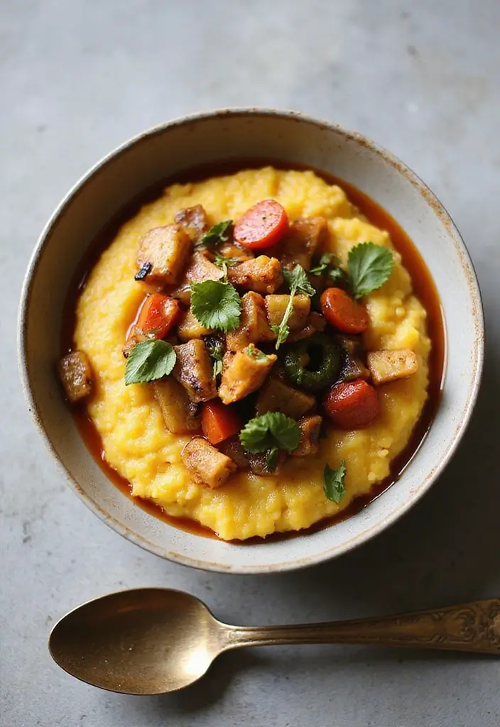 30+ Recipes with Chili Garlic Sauce for a Spicy Kick 166 30+ Recipes with Chili Garlic Sauce for a Spicy Kick - 26. Chili Garlic Creamy Polenta