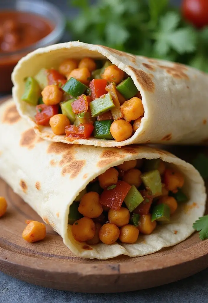 30+ Recipes with Chili Garlic Sauce for a Spicy Kick 32 30+ Recipes with Chili Garlic Sauce for a Spicy Kick - 6. Chili Garlic Chickpea Wrap