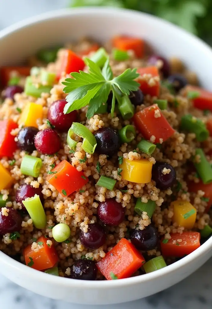 30+ Recipes with Cranberry Sauce for Holidays and Beyond 121 30+ Recipes with Cranberry Sauce for Holidays and Beyond - 19. Cranberry Sauce Quinoa Salad