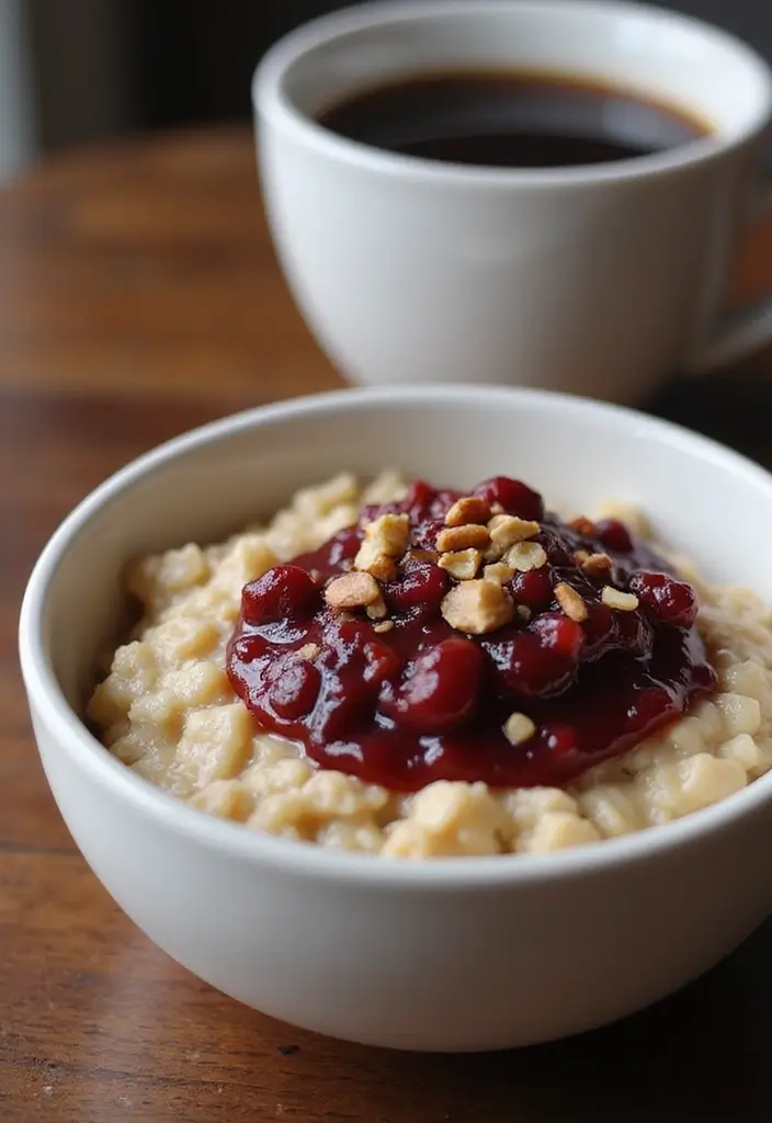 30+ Recipes with Cranberry Sauce for Holidays and Beyond 43 30+ Recipes with Cranberry Sauce for Holidays and Beyond - 7. Cranberry Sauce Oatmeal